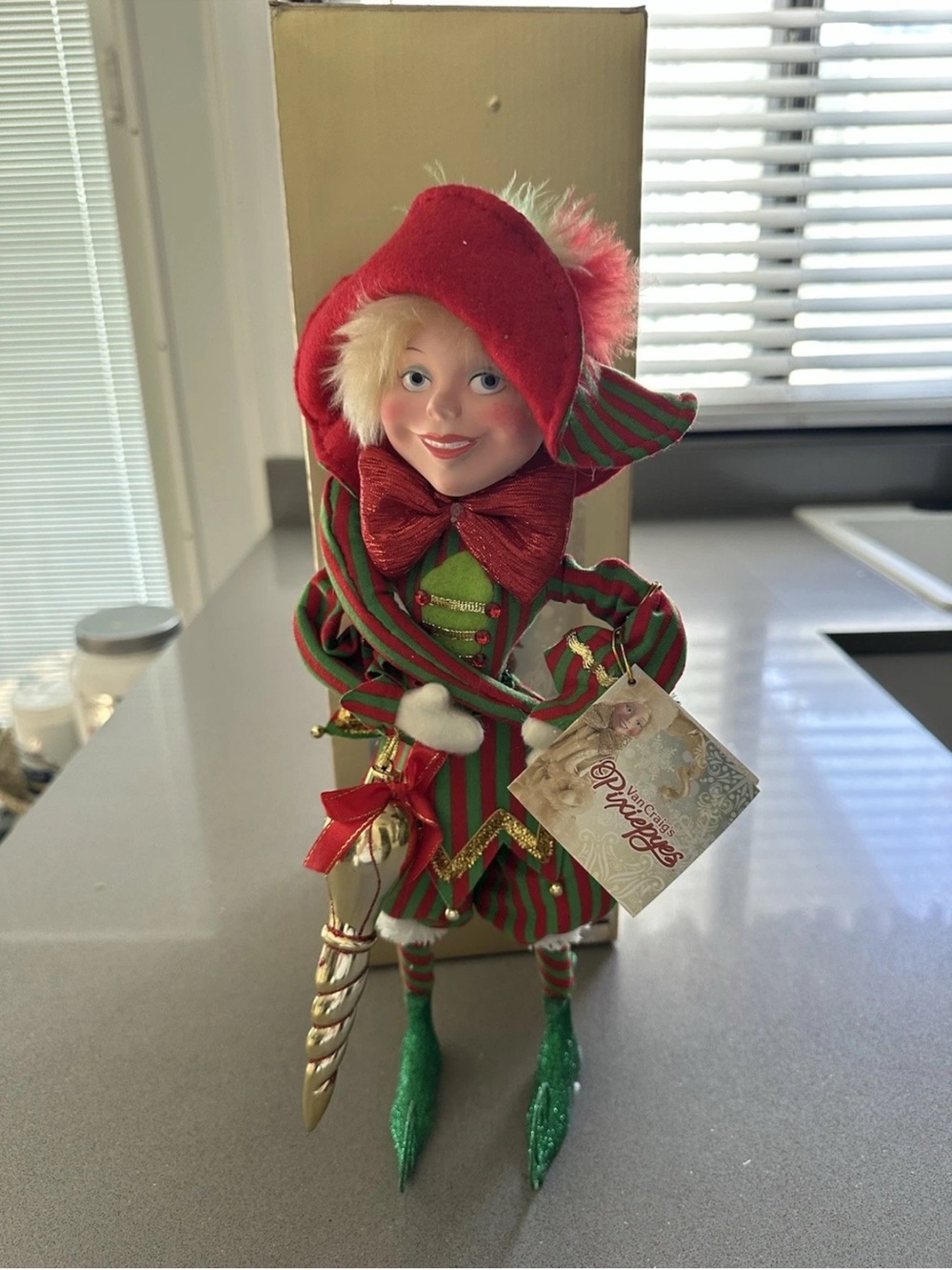 Kurt Adler Van Craigs Pixiepies Winter Berry Elf Fairy 20” Figure